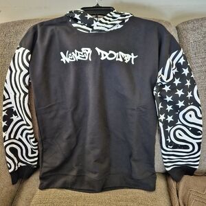 Idealogy Boys Never Doubt Graphic Hoodie Large. NWT